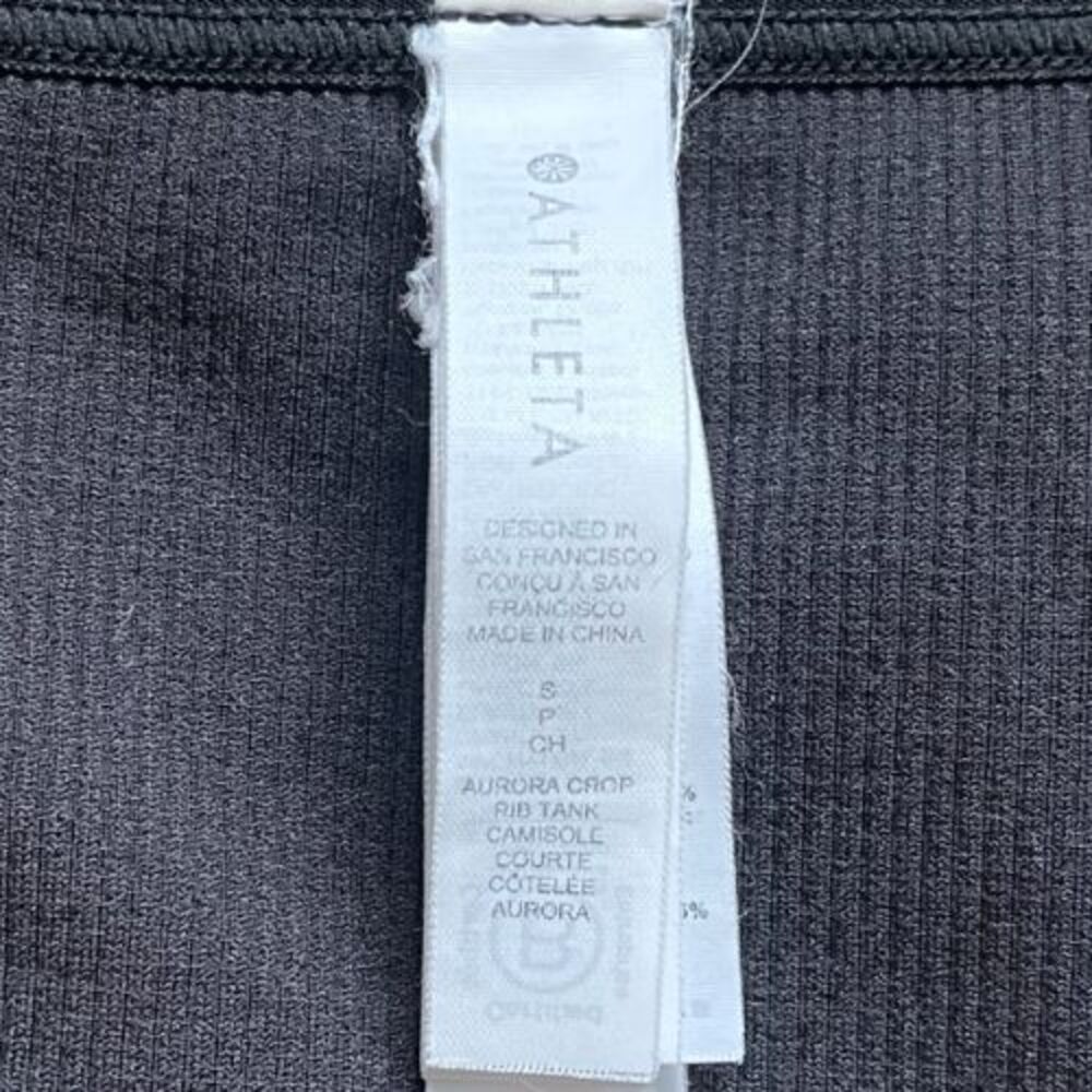 Athleta Aurora Seamless Crop Rib Tank in Black Size SMALL - Picture 4 of 5